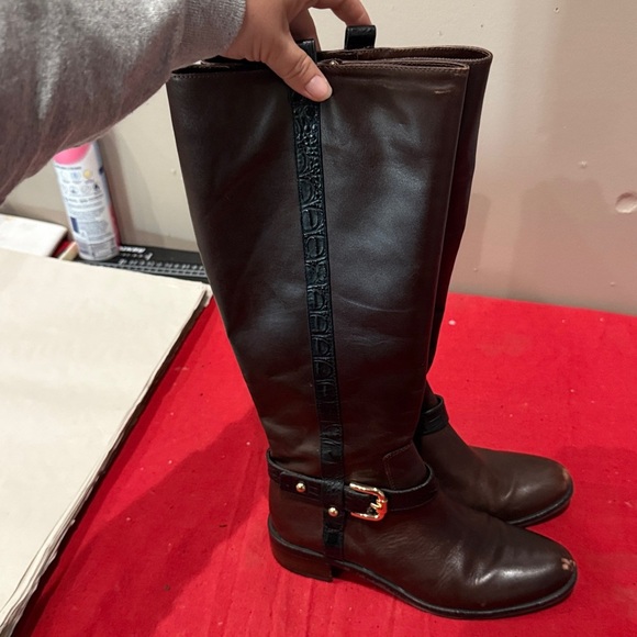 Vince Camuto Dark Brown Heeled Boots - Picture 3 of 5